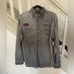 Harley Davidson iron block button down